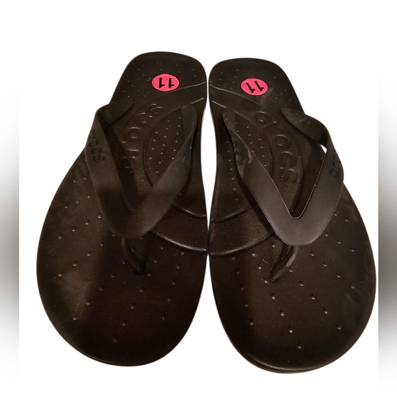 NWOT CROCS Women's Black‎ Sandals Size 11 - Picture 1 of 5